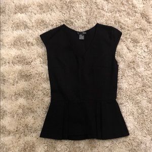 Black peplum top